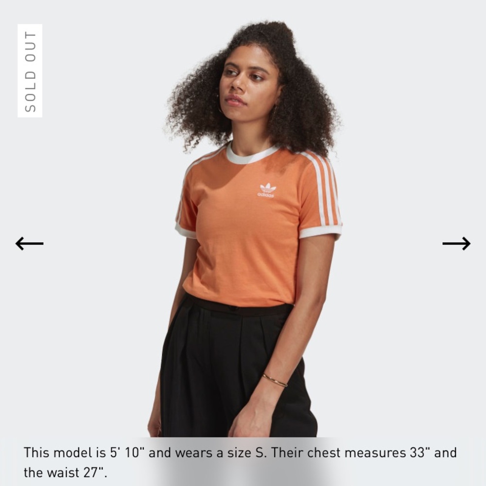 Orange/salmon color adidas t-shirt size medium - Picture 3 of 3